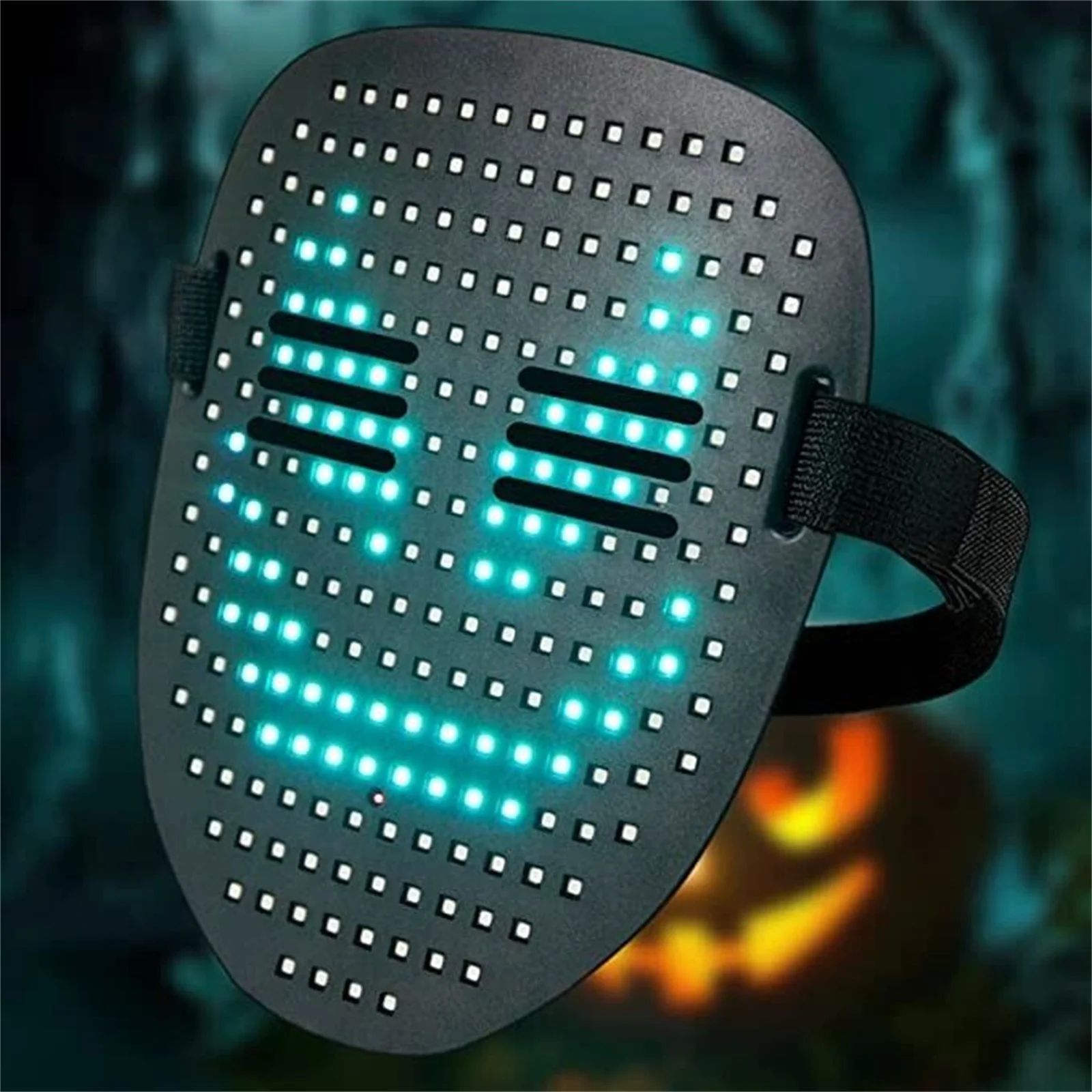 LED Mask Halloween Light Up Mask Kids/Adults DJ Mask Costume