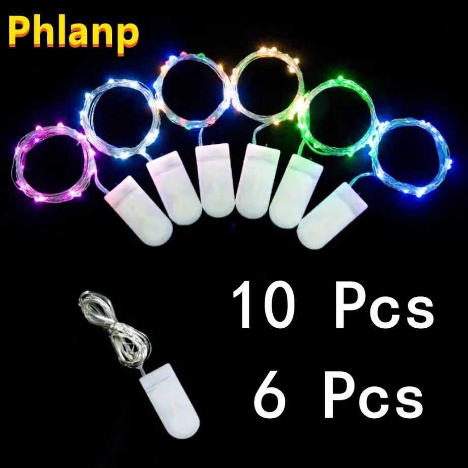 10pcs 6pcs Copper Wire LED String Lights Holiday Fairy Light