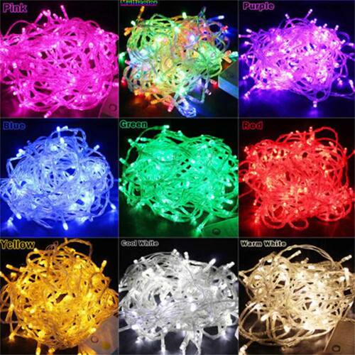 Led String Fairy Lights Christmas 10M 100LED 9Color 8 Modes