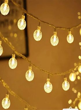 6M LED Light Crystal Ball Outdoor Garden Camping Light Strin