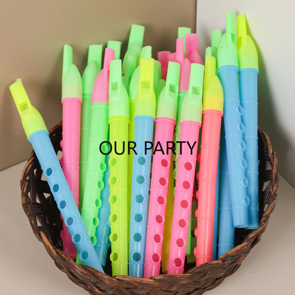 15Pcs Funny Plastic Flute Musical Whistle Toys for Kids Birt