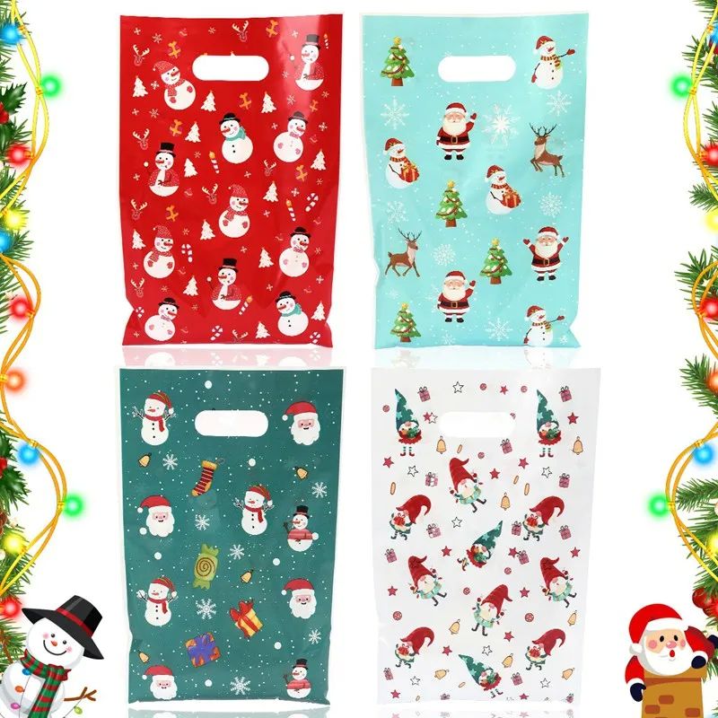 Christmas Candy Gift Bags Santa Claus Snowman Packaging Bag