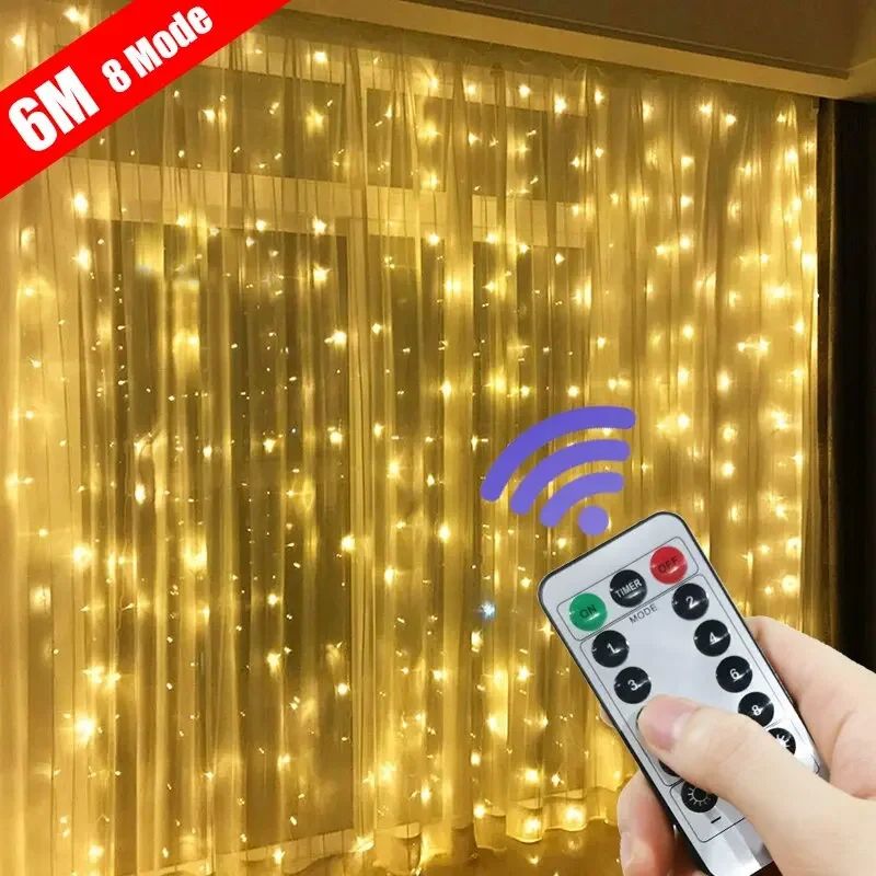 6x3M/3x3m Curtain Garland on The Window USB Power Fairy Ligh