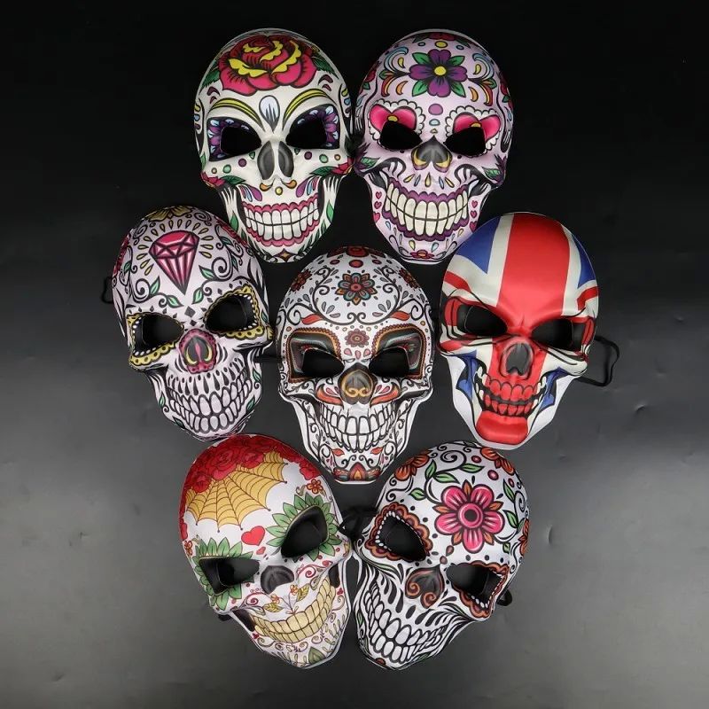 Masks Mexican Day of The Dead Skull Mask Cosplay Halloween S