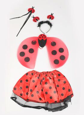 Girls Ladybug Ladybird Fairy Costume Sets Birthday Party Win
