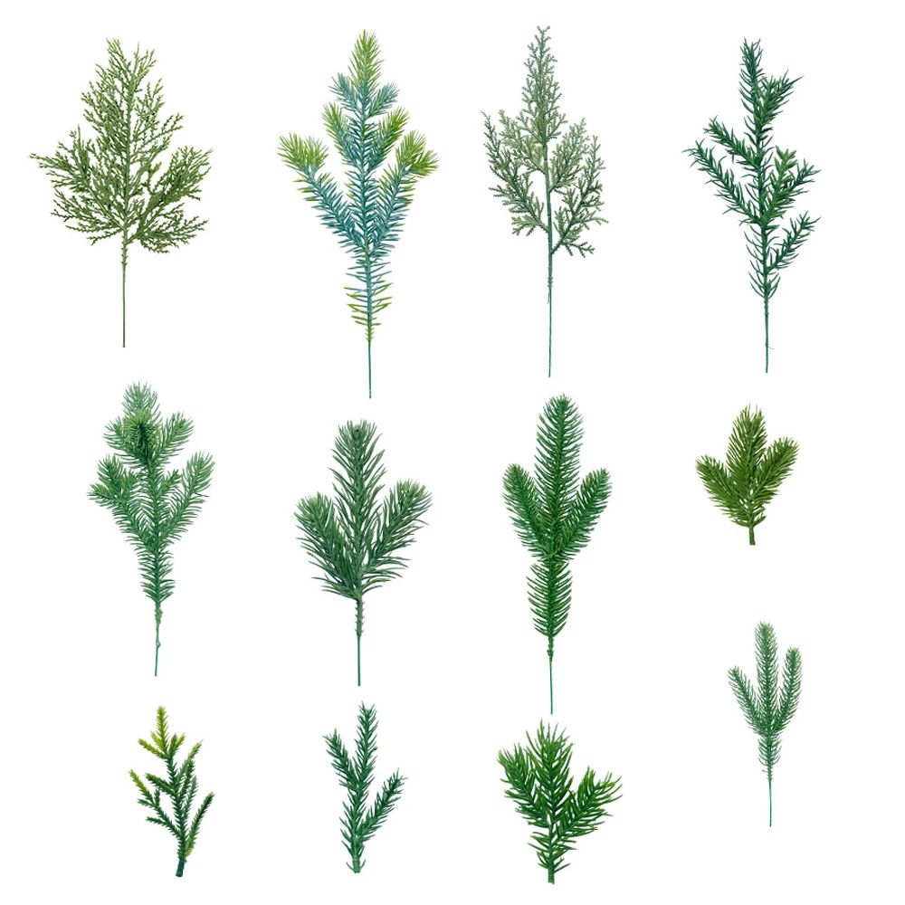 5/10pcs Christmas Tree Pine Branches Plastic Xmas Tree Pines