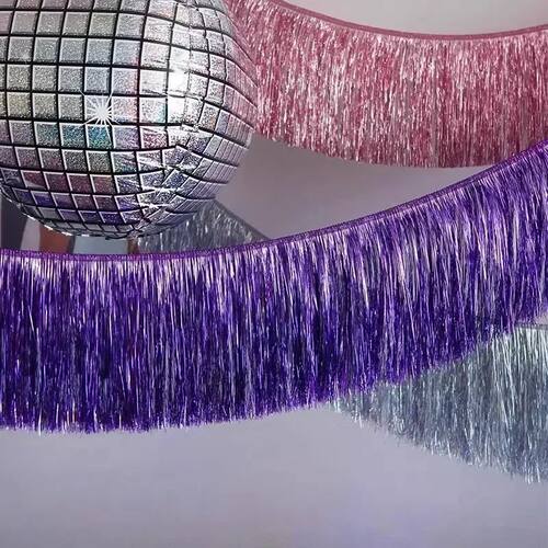 Shiny Tinsel Tassels Fringes Banner Garland Curtain Party Ba