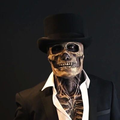 2026 Halloween Latex Skeleton Head Mask Horror Brain Helmet