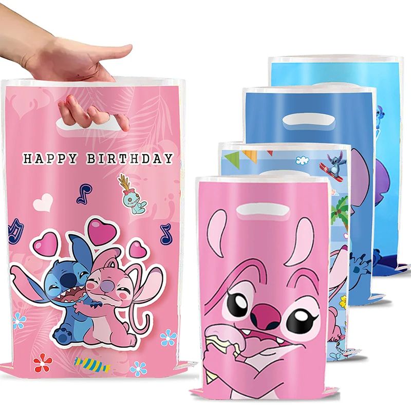 10pcs LiloStitch Party gift Bags Kids Candy Treat Bag Party
