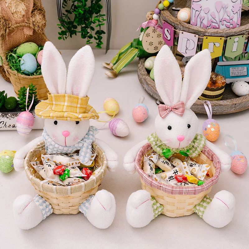 Easter Rabbit Storage Basket Easter Decoration Cute Rabbit S