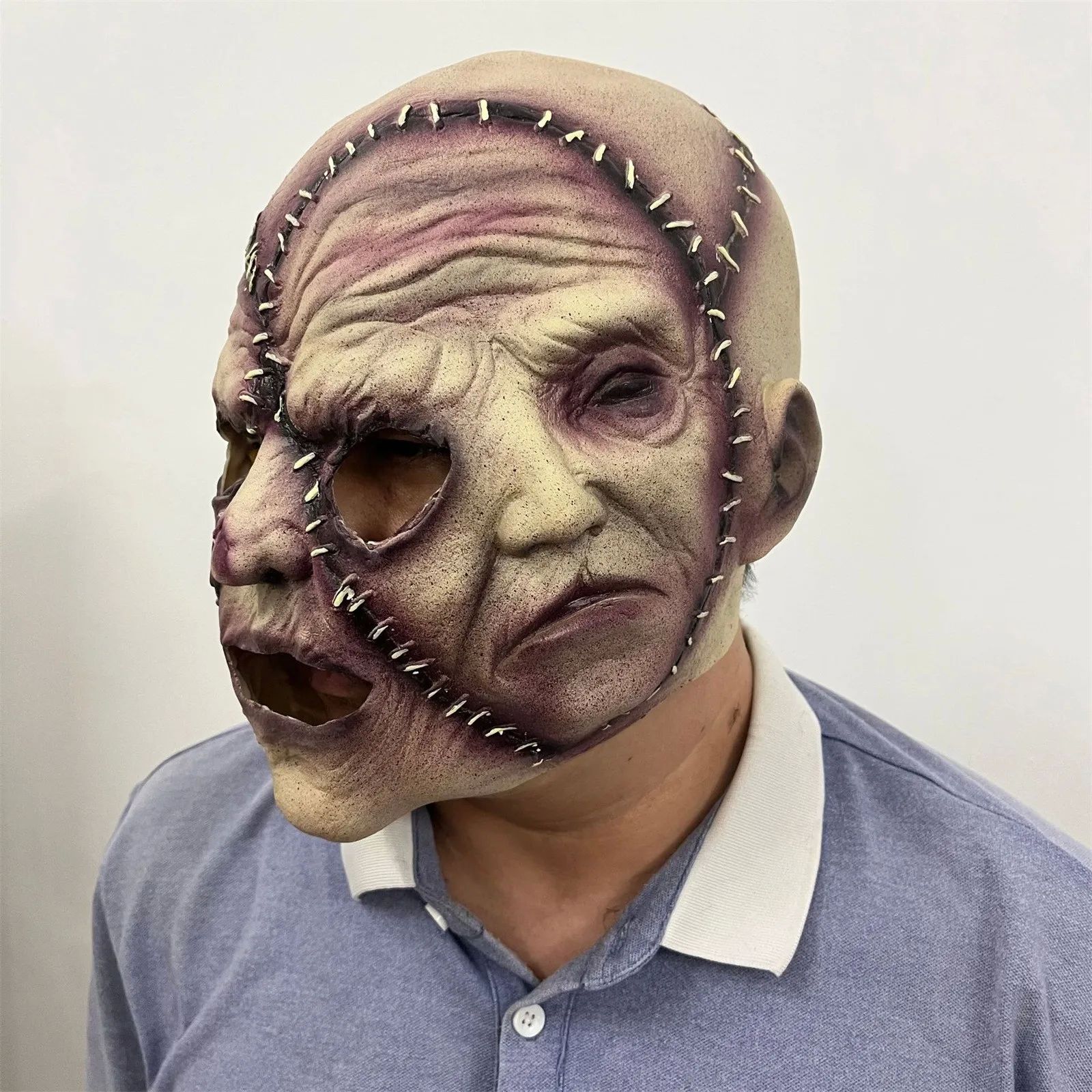 Halloween Horror Three-Sided Ghost Face Mask Scary Evil Demo