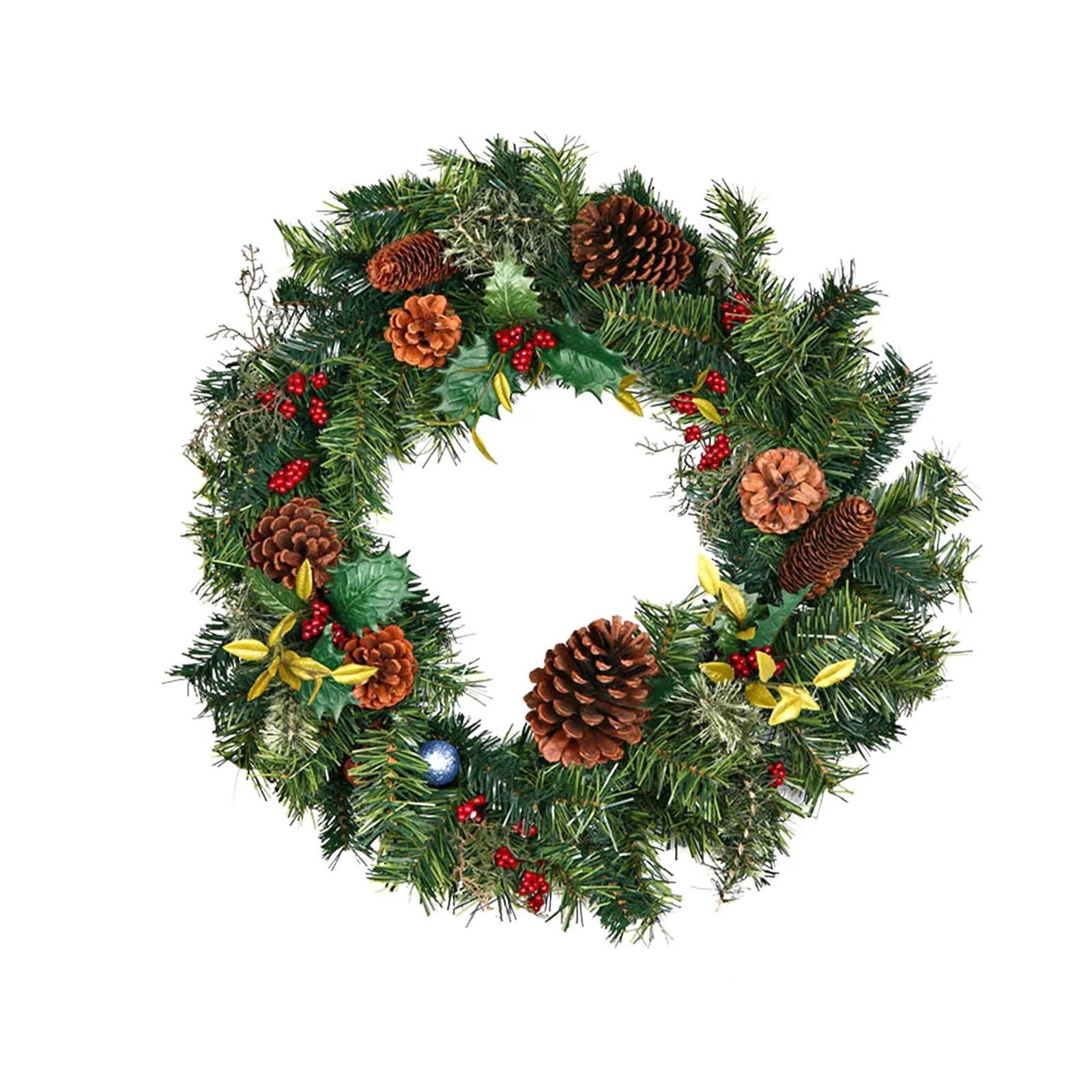 Christmas Window Stickers Xmas Bell Pine Nut Wreath Pvc Self