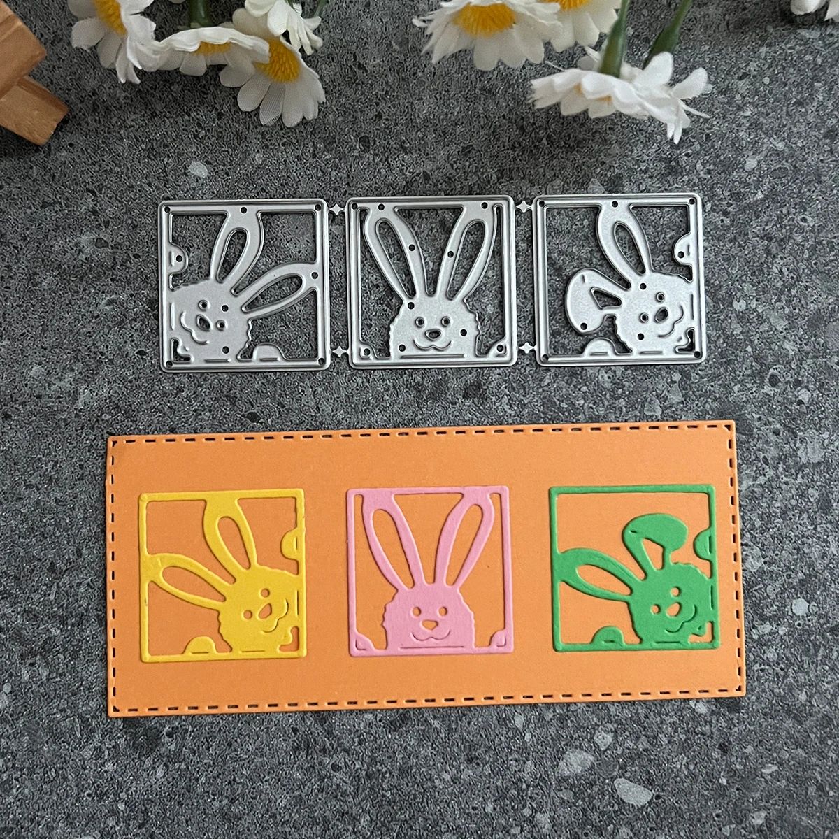 Easter Rabbit Metal Cutting Dies Stencils For DIY Scrapbooki