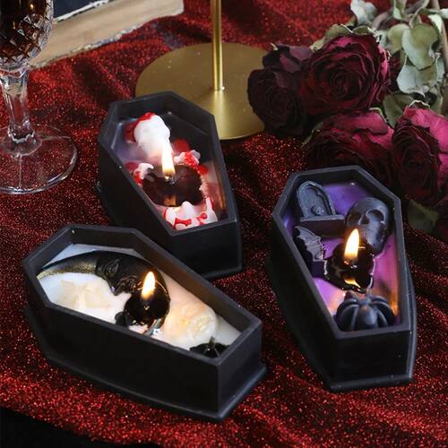 Halloween Coffin Scented Candles Autumn Guest Gift Candles H