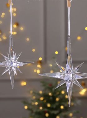 Christmas Hanging Snowflakes Decoration Acrylic Icicle Cryst