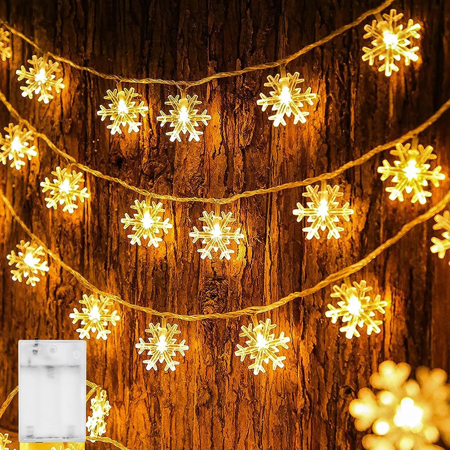 Snowflake LED String Lights LED Fairy Lights Battery Powered