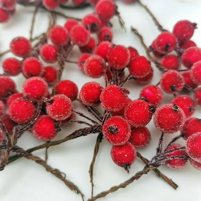 (10pcs/pack) 4 * 7cm Christmas Berry Flower Bundle Crystal B