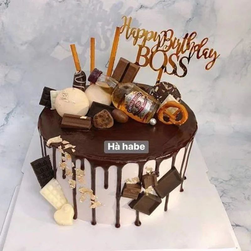 Happy Birthday Boss Cake Topper Adult Party Favors Baking De