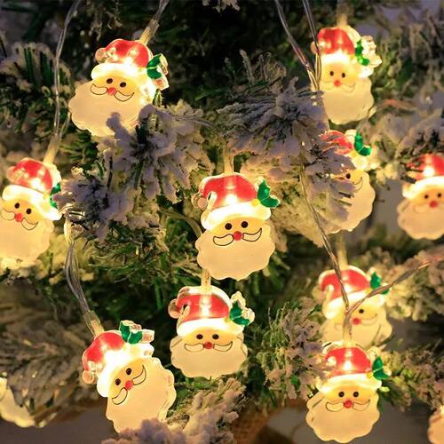 USB 10L Christmas Light String Santa Claus Snowman Elk Fairy