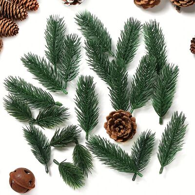 10/20/50Pcs Pine Branches Artificial Plants Christmas Weddin
