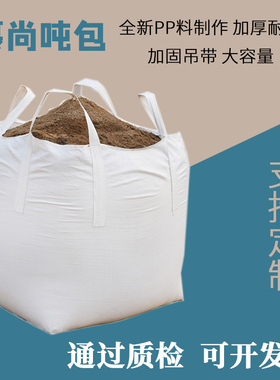 吨包供应1吨2吨白色加厚集装太空吊带工业集装预压污泥吨袋加厚