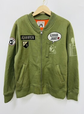 不退换货 乐天官网GLUTTONS贴补刺绣章可爱耍酷猴子卫衣外套