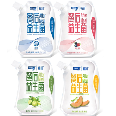 得益 餐后益生菌酸牛奶180g/袋风味发酵乳生牛乳四口味10袋