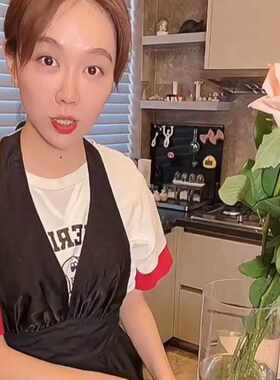 小红书小红婶姜妍年夜饭同款礼服围裙防水围裙花艺烘焙挂脖工作服