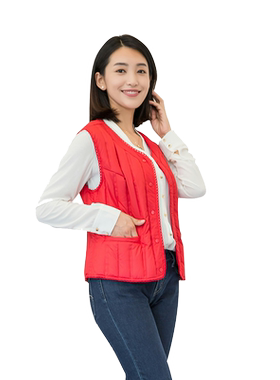 寒思女士羽绒马甲内穿v领时尚简约轻薄保暖内恤坎肩鸭绒背心8C36