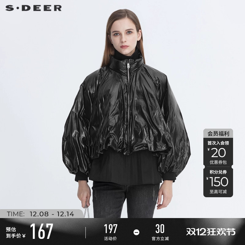 s.deer短款羽绒服面包服