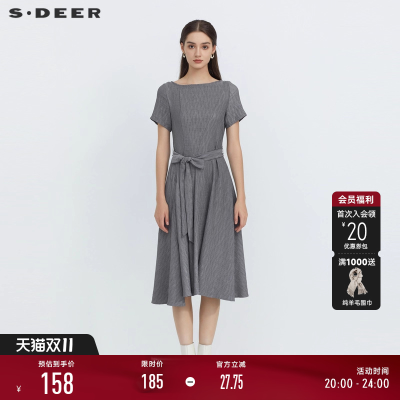 sdeer肌理感通勤圣迪奥连衣裙