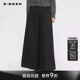sdeer圣迪奥女OL风高腰条纹毛呢阔腿长裤 商场同款 S25480807