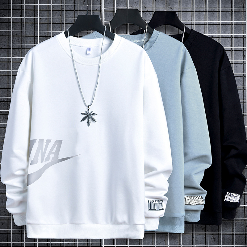 卫衣男春秋季新款潮牌ins圆领长袖t恤男士韩版潮流秋装上衣打底衫