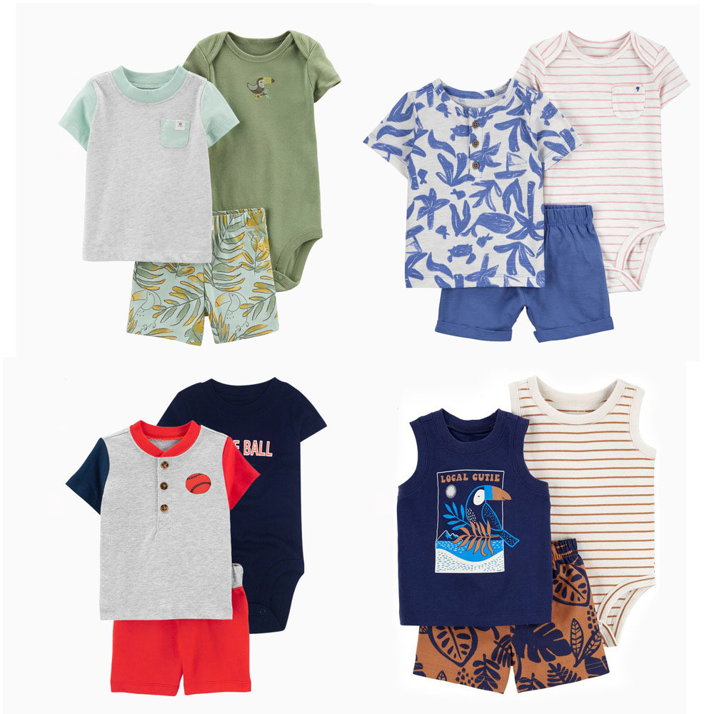 男宝宝哈衣套装婴儿纯棉短袖T恤短裤三件套新生儿连体衣夏包屁衣,童装/婴儿装/亲子装,套装,淘宝优惠券,粉丝福利购,淘宝优惠卷