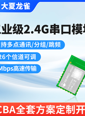 大夏龙雀2.4G无线射频收发一体模块2M高速UART串口透传免开发NR11