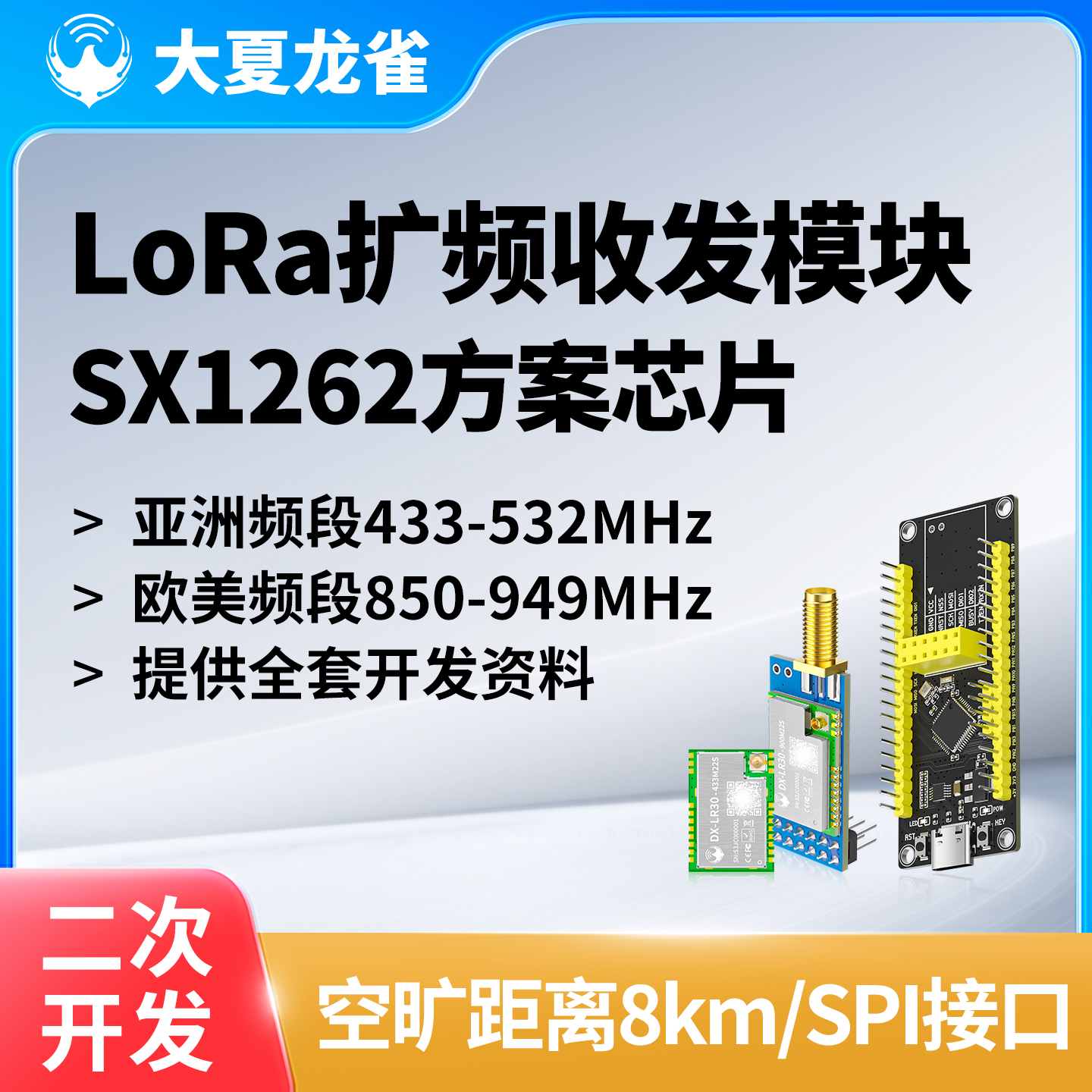 大夏龙雀SX1262无线LoRa模块SPI