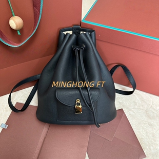 HGIRXV女士纯原小牛皮背包外贸抽绳双肩包