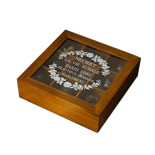 九宫格首饰耳钉化妆品收纳盒亚克力木盒子桌面木质zakka发圈分类