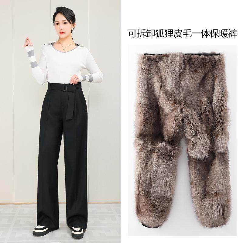 狐狸毛皮毛一体裤子女时尚保暖裤狐狸毛皮裤东北防寒加厚皮草裤子,女装/女士精品,棉裤/羽绒裤,淘宝优惠券,粉丝福利购,淘宝优惠卷