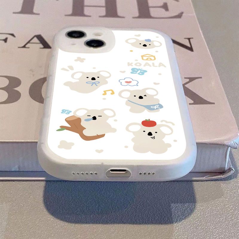镂空考拉适用苹果16promax手机壳15新款iphone14高级感13pro文艺12卡通11防摔8plus日韩7硅胶xs女xr保护套max