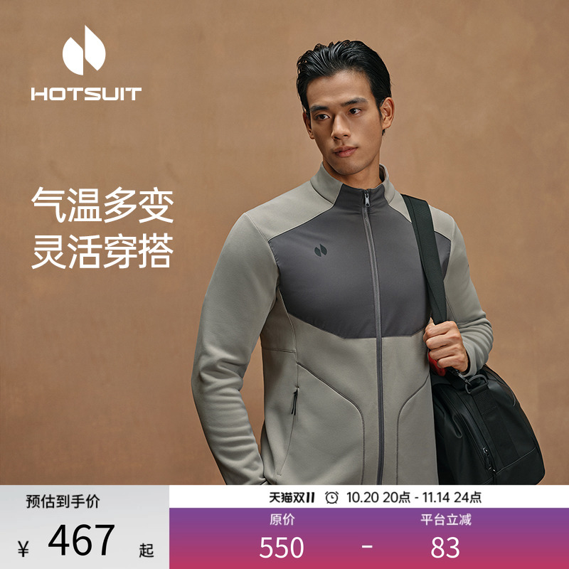 后秀开衫加绒保暖休闲男士外套