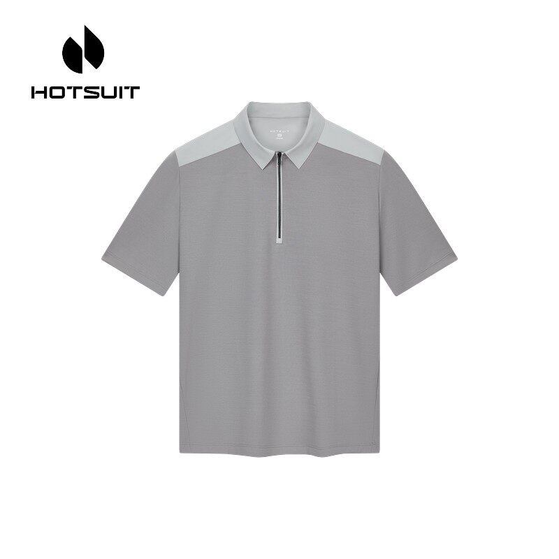 hotsuit后秀运动polo衫男2026夏季新款羊毛透气翻领通勤短袖上衣