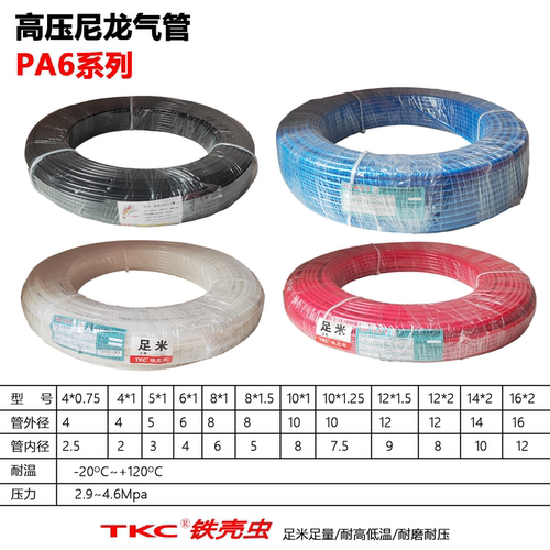 铁壳虫PA6尼龙管高压温防爆耐腐