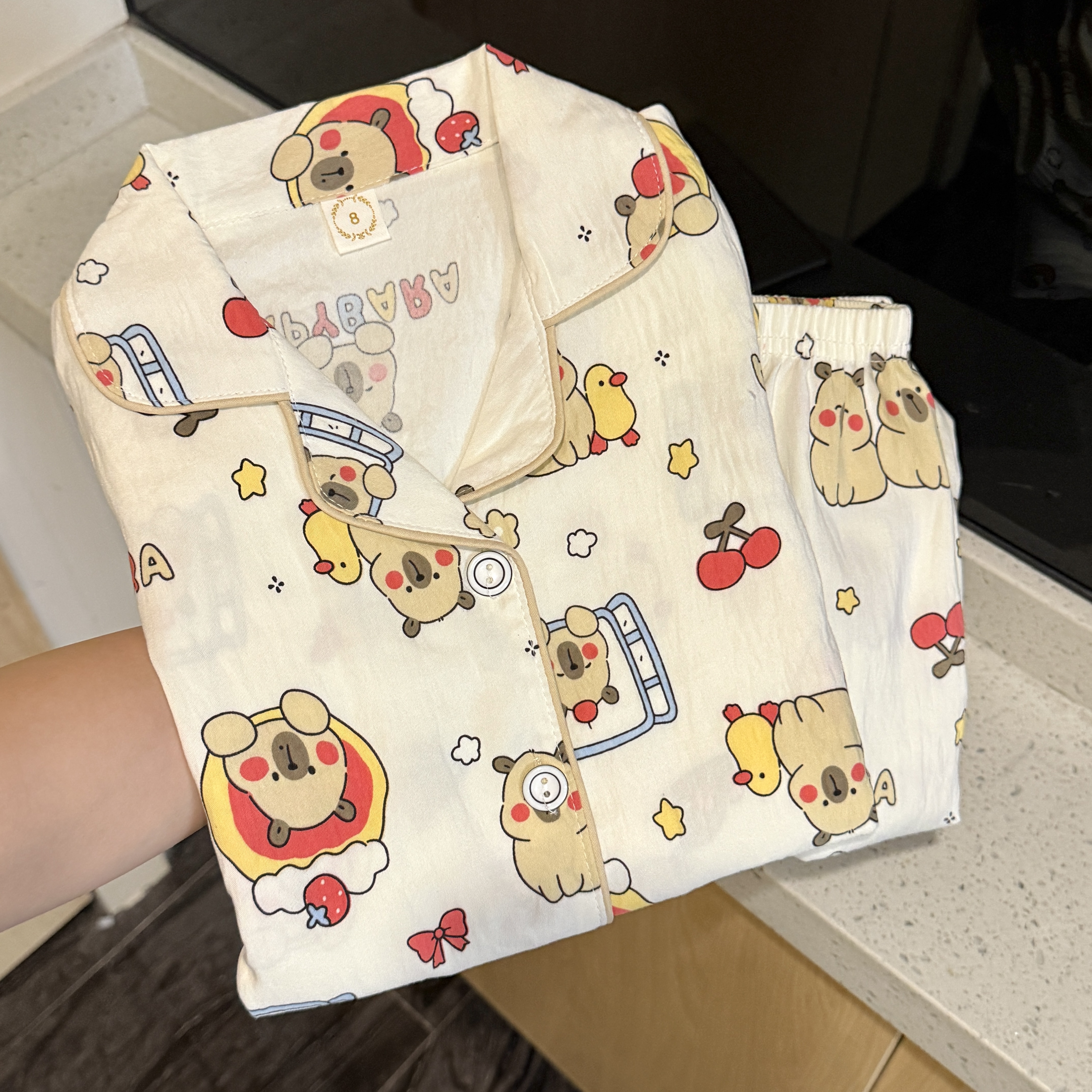 儿童睡衣女孩2025新款女童夏款长袖春秋季公主风中大童家居服套装