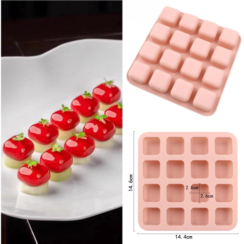 硅胶模具16连方块鹅肝菜模具