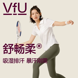 女春季 VfU运动速干短袖 polo衫 健身上衣网球服羽毛球服瑜伽服跑步