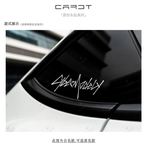 特斯拉Model3Y赛博贴纸