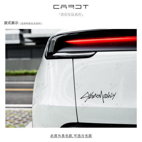 特斯拉Model3Y赛博尾标贴纸