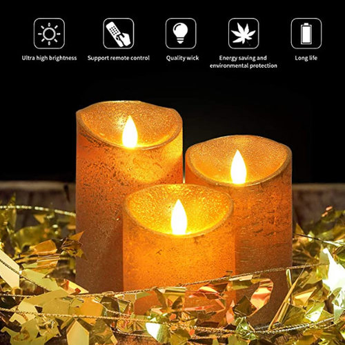 测试推荐金色亮眼电子蜡烛