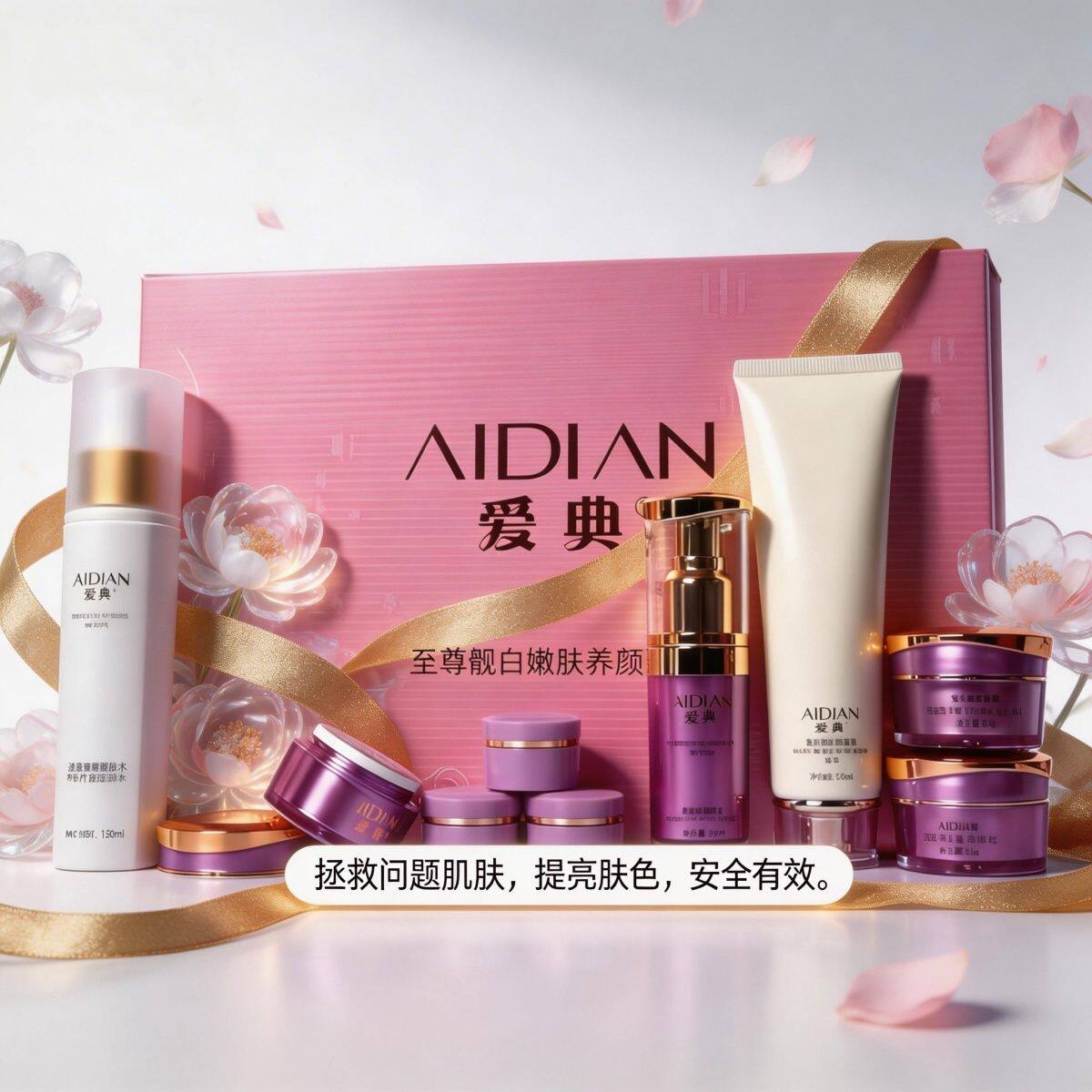 正品韩国爱典六件套白里透红补水嫩肤六合一套装护肤品化妆品包邮